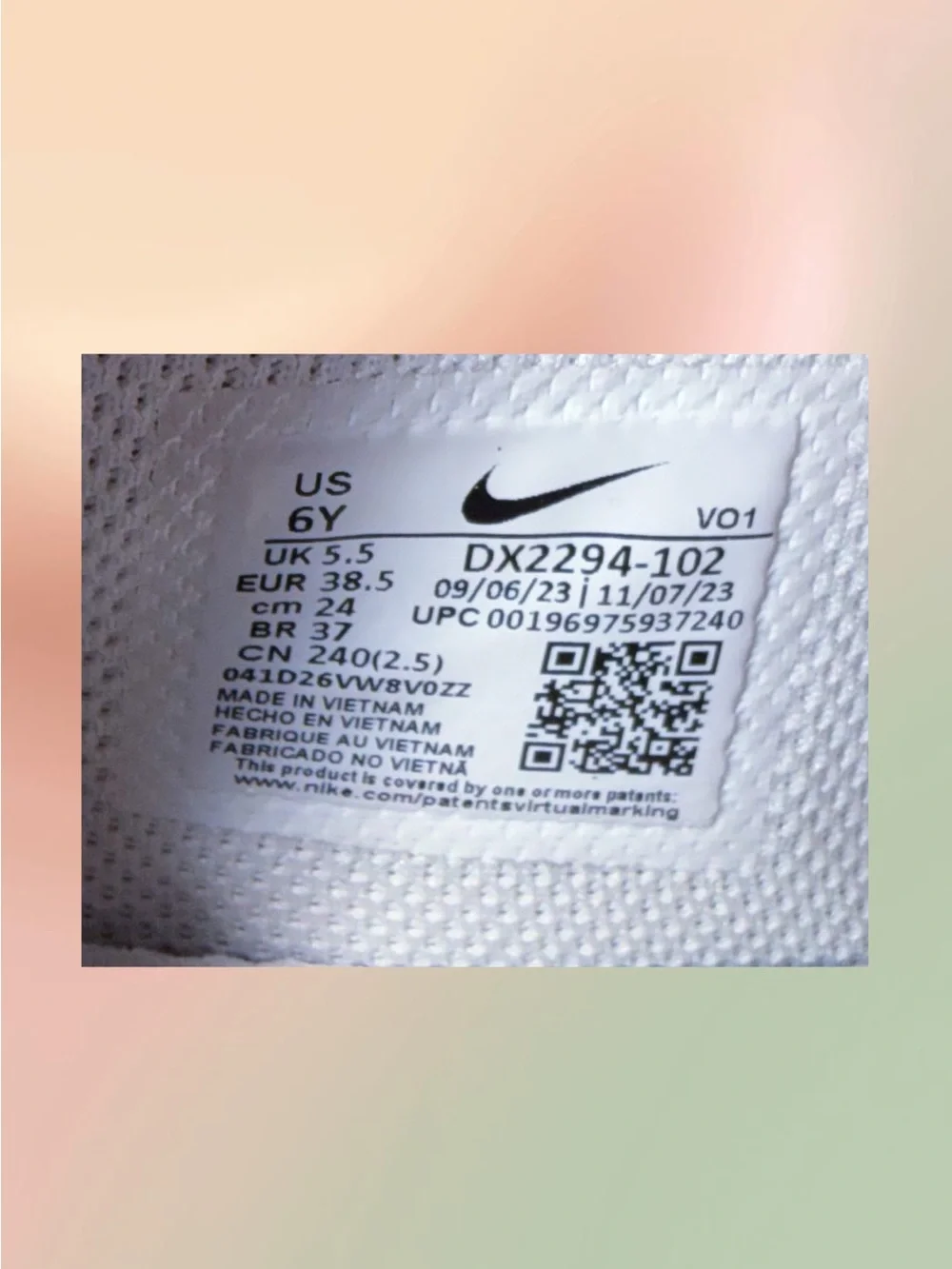 Nike Ja 1 GS 6Y White Black “Day One” DX2294-102 Basketball Shoes